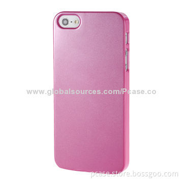 High polish PC case for iPhone 5, with rubber coating to protect phone smoothly